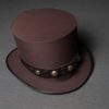 Steampunk Brown Clothing Party Hat with Leather Belt Women Costume Decor Victorian Men Top Hat Cosplay Wedding Gift Dress Steampunk Top Hat by SteampunkHatMaker steampunk buy now online