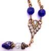 Steampunk Cobalt teardrop victorian necklace, steampunk jewelry by MysticalRemnants steampunk buy now online