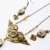 Steampunk Winged Mechanical Heart Necklace and Earring Set, Steampunk Necklace, Steampunk Earrings, Steampunk Winged Heart Necklace HTNES32 by RavensSecretStash steampunk buy now online