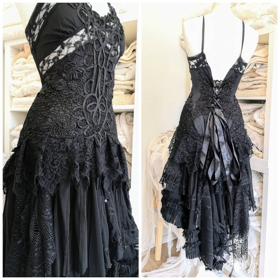 black wedding dress corset