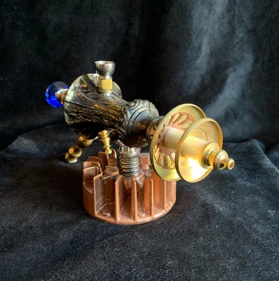 Smoking Ray Gun " Little Smoker Raygun Pipe " Table Top Steampunk Sci-fi Victorian Industrial SpaceAge by AstronomicalArmoryUS steampunk buy now online
