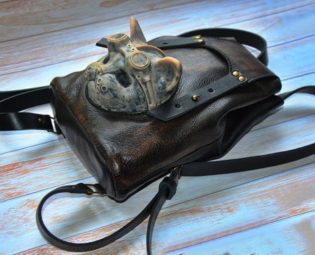Steampunk Backpack - Small Leather Backpack - Cat Bag - Women Backpack Steampunk - Mini backpack - Brown leather backpack - Steampunk Cat by FamilySkiners steampunk buy now online