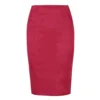 2019 Women Winter Solid Suede Multi Package Hip Pencil Midi Skirt,Red,XL steampunk buy now online