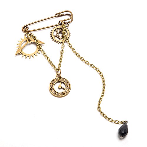 GRACEART Steampunk Gears Clock Hair pin (I) steampunk buy now online