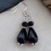 Black Teardrop Victorian Style Gothic Earrings by VioletMists steampunk buy now online