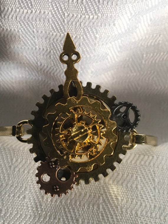 Clock steampunk bangle by SaneJungle steampunk buy now online