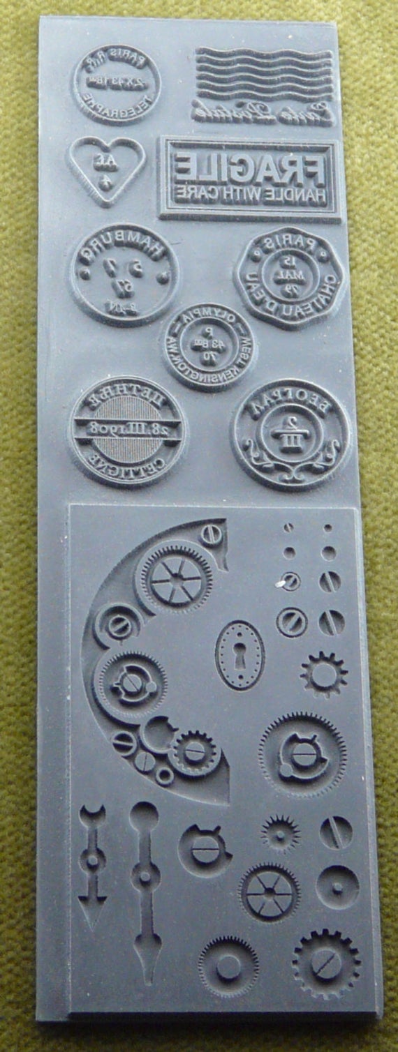 CONNECTIONS Lisa Pavelka Rubber Texture Stamp by artisticrenderings steampunk buy now online