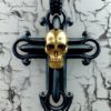 Dracula Voivode Black Cross 14kt Heavy Gold European Gold Skull. Gothic, Transylvania, Biker, Sons of Anarchy, big heavy vampire jeremiah by DeMerJewelry steampunk buy now online