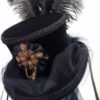 Gothic Steampunk Victorian black velvet top hat by Blackpin steampunk buy now online
