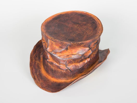 Rusted Festival Top Hat Cyberpunk Steampunk TopHat Dressy Hipster Clothing Geek Dieselpunk Costume Hat Mad Max Cosplay Mens Womens Hat by SteampunkHatMaker steampunk buy now online