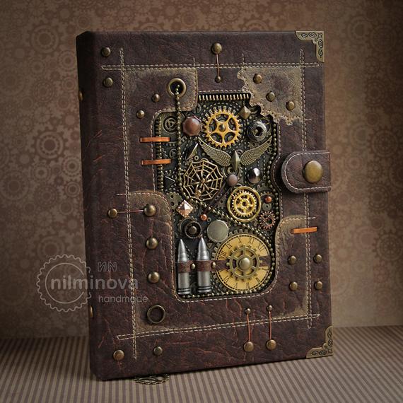 Steampunk journal A5, Steampunk gift for brother, Blank book brown diary Steampunk Accessories programmer gift for boyfriend Journal for him by nilminova steampunk buy now online