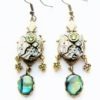Steampunk Watch Movement Earrings with Abalone Cabochons, Steampunk Earrings, Abalone Earrings, Shell Earrings, Watch Earrings ERG103 by RavensSecretStash steampunk buy now online