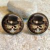 Vintage Moustache Steampunk Sugar Skull Glass Dome Round Cabochon Cuff Links Gift UK by ButterflynBeez steampunk buy now online