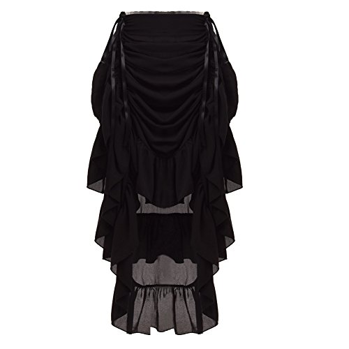 GRACEART Women's Victorian Steampunk Skirt (Large, Black) steampunk buy now online