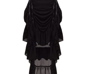 GRACEART Women's Victorian Steampunk Skirt (Large, Black) steampunk buy now online