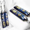 Blue wood watch parts steampunk Earrings, geek watch jewelry, sterling silver hook, watch movements by ByEmilyRay steampunk buy now online