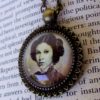 CLEARANCE SALE - Steampunk Star Wars (N702) Princess Leia Necklace, Vintage Sepia Sparkle Image of Leia Organa Pendant, Bronze Framework by DesignsByFriston steampunk buy now online