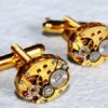 GIRARD PERREGAUX Steampunk Cufflinks: Very RARE Luxury Swiss Gold Vintage Watch Movement Men Steampunk Cufflinks Cuff Links Men Wedding Gift by TimeInFantasy steampunk buy now online