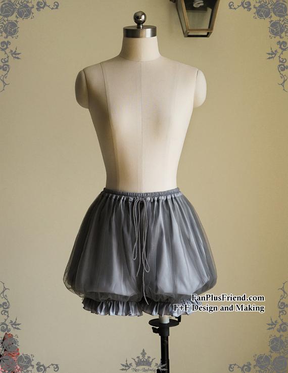 Gothic Lolita Puffy Double-Layer Basic Short Bloomers by Fanplusfriend steampunk buy now online