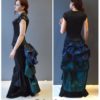 Tie on bustle- peacock cosplay costume-fantasy costume-tie on skirt teal-victorian bustle by thesecretboutique steampunk buy now online