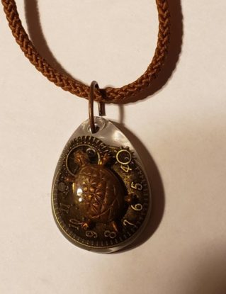 Turtle Steampunk Totem Pendant Resin Necklace by SteampunkSteelers steampunk buy now online