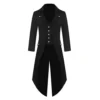 Rera Men's Steampunk Vintage Tailcoat Jacket Gothic Victorian Coat Halloween Uniform Costume (4XL, Black) steampunk buy now online