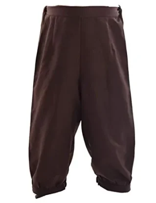 BLESSUME Retro Colonial Men Fancy Costume Short Breeches Riding Dickens Trousers Steampunk Victorian Pants (L) (L, Brown) steampunk buy now online