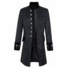 TIMEMEAN Men Autumn Casual Daily Tops Mens Winter Trench Coat Tailcoat Jacket Gothic Frock Overcoat Uniform Costume Praty Black Outwear Small steampunk buy now online