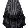 Goth Steampunk Skirt for Women A-Line Victorian Skirt Vintage Striped Gypsy Hippie Skirt L steampunk buy now online