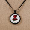 Skull in a Red Topat - Goth/Gothic/Halloween/Steampunk/Psychedelic/Grateful Dead Glass Cameo Ribbon Necklace by SteampunkParliament steampunk buy now online