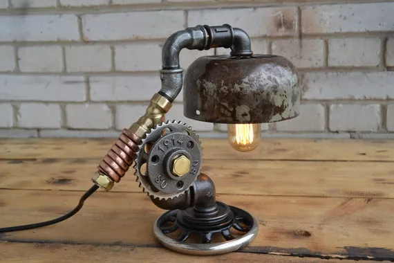 Steampunk industrial lamp gift Pipe lamp Edison lamp Steampunk lamps for desk Steampunk decor shop Rustic lamps Rustic by DesignerLight steampunk buy now online Steampunk industrial lamp gift Pipe lamp Edison lamp Steampunk lamps for desk Steampunk decor shop Rustic lamps Rustic by DesignerLight steampunk buy now online