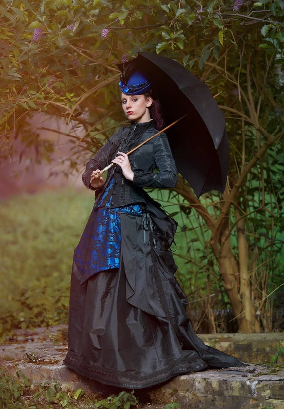 Steampunk Skirt, Miss Susan Skirt Set, Bustle Skirt by BlueLadyCouture steampunk buy now online