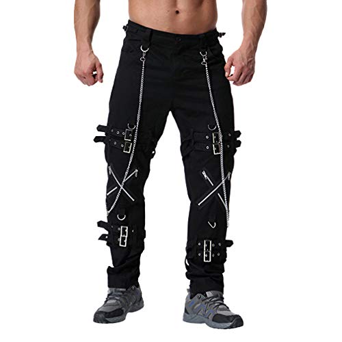 Cargo Trousers Men Combat Trousers with Multi Pockets Fashion Loose Fit Steampunk Trousers Outdoor Trekking Camping Mountaineering Pants Plus Size steampunk buy now online