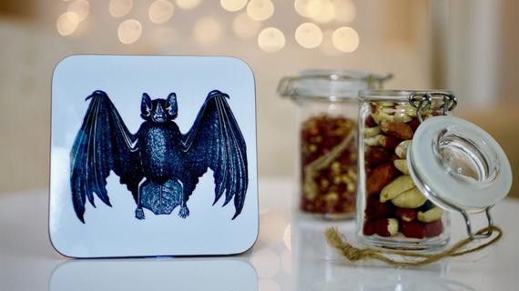 Bat Coasters - Horror - Creepy - Steampunk - Halloween - Kitsch Republic Coaster by KitschRepublic steampunk buy now online