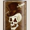 Skull Hat- top hat dagger wedding birthday gift - 8oz Stainless Steel Flask - comes in a GIFT BOX - by Trixie & Milo by trixieandmilo steampunk buy now online