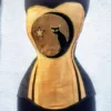 Spooky kitty Edwardian olde gold silk Halloween corset costume by LaBelleFairy steampunk buy now online Spooky kitty Edwardian olde gold silk Halloween corset costume by LaBelleFairy steampunk buy now online
