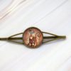 Steampunk cat print bronze hair slide, Steampunk hair accessories by TheTravellerHairpin steampunk buy now online