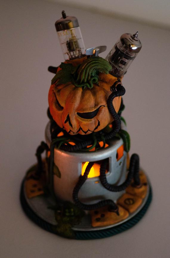 Steampunk Pumpkin Decoration by NewfangledScrapyardW steampunk buy now online