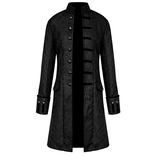 FNKDOR Jacket Coat Men Steampunk Vintage Tailcoat Buttons Jacket Overcoat Outwear Tops for Winter Autumn Black steampunk buy now online