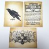 ACEO Gothic art card set, raven, owl, witch hazel ATC, mini art original hand stamped and inked by EmporiumCuriosities1 steampunk buy now online
