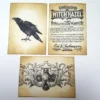 ACEO Gothic art card set, raven, owl, witch hazel ATC, mini art original hand stamped and inked by EmporiumCuriosities1 steampunk buy now online