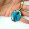 Sky blue kitty cat pendant Steampunk cat Necklace, casting resin watch parts cat Jewelry lover by ByEmilyRay steampunk buy now online
