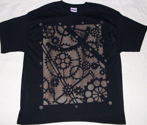 Steam Punk Large Print Tee Shirt by painterproductions steampunk buy now online