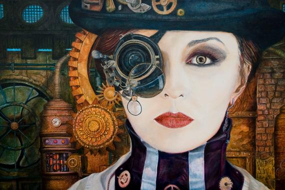 Steampunker in a factory by OlafPlantenerArt steampunk buy now online