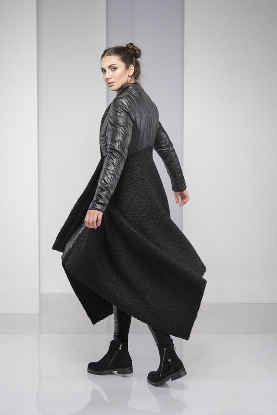 Winter Coat, Womens Coat, Wool Coat, Black Steampunk Coat, Plus Size Coat, Gothic Clothing, Visibleart, Wool Jacket, Plus Size Clothing by VisibleArt steampunk buy now online