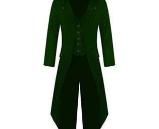Anywow Mens Gothic Victorian Coat Steampunk Vintage Tailcoat Jacket Medieval Suit Jacquard Frock Coat Plus Size Green steampunk buy now online