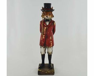 Hunting Fox Statue Vintage Clothing Style Unique Novelty Decor Steampunk Fantasy Dapper Animals H26.5cm steampunk buy now online