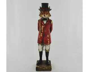 Hunting Fox Statue Vintage Clothing Style Unique Novelty Decor Steampunk Fantasy Dapper Animals H26.5cm steampunk buy now online