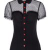 Belle Poque 1950s Retro Blouses Buttons Down Womens Shirts Blouses Top BP0574-1 XL steampunk buy now online