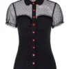 Belle Poque 1950s Retro Blouses Buttons Down Womens Shirts Blouses Top BP0574-1 XL steampunk buy now online